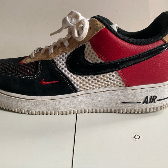 🔥 NIKE AIR FORCE 1 LOW 07 LV8 Gym Red Black Hemp 🔥 Great Condition • Like New!